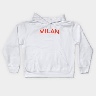 Milan City Typography Kids Hoodie